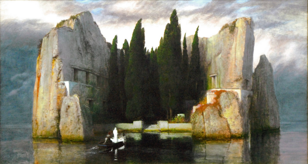 L'île aux morts par Arnold Böcklin. Huile sur bois, Alte Nationalgalerie, Berlin